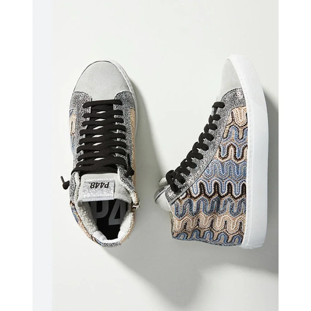P448 Italian High Top Can Surf Later Star BS Panama Sneaker Size 42/11.5-12 NWB - Picture 2 of 13